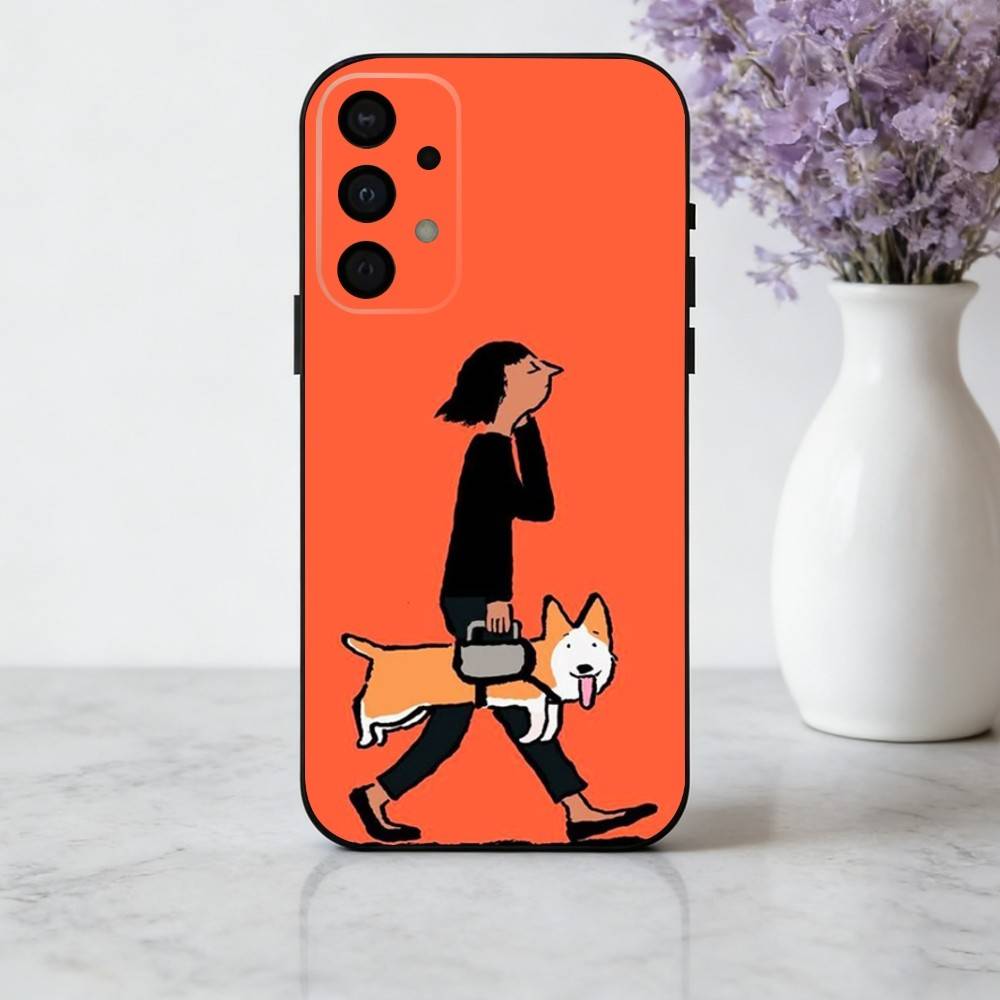 J-Jean-N J-Jullien-N M-Minimalist Art Phone Case For Samsung Galaxy A73,A72,A71,A70,A53,A52,A51,Soft Silicone Black Cover