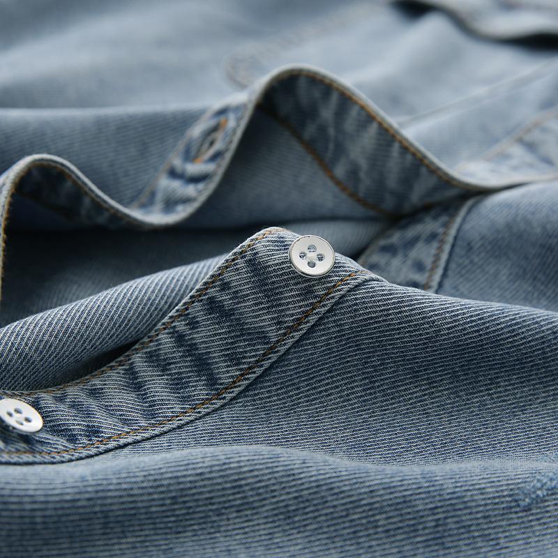 Мягкая, легкая и особенно гладкая джинсовая рубашка Tiansi свободного покроя для женщин