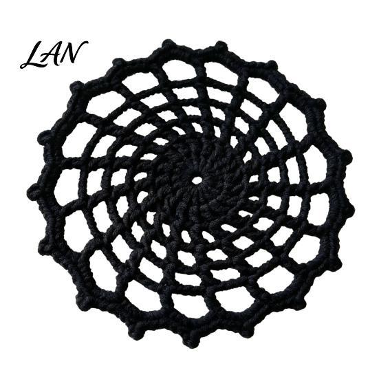 Gothic Coasters for Drinks Spider Web Crochet Coaster, Handmade Knitted Drink Mat, Aesthetic Table Spooky Mats Protection Mats, Heat Resistant