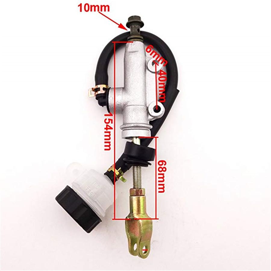 ATV Rear Foot Brake Master Hydraulic Cylinder Pump With Reservoir For 50 70 90 110 125 150 200 250 Cc Quad Pit Dirt Bike