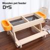 Chicken Picnic Table Handmade No Waste Chicken Feeder And Waterer Wooden Coop Feeder Accessories for Chicken Wildbird Duck Squirrel