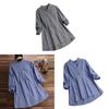 Oversized Plaid Buttonup Shirt With Stand Collar For Casual Streetwear Women