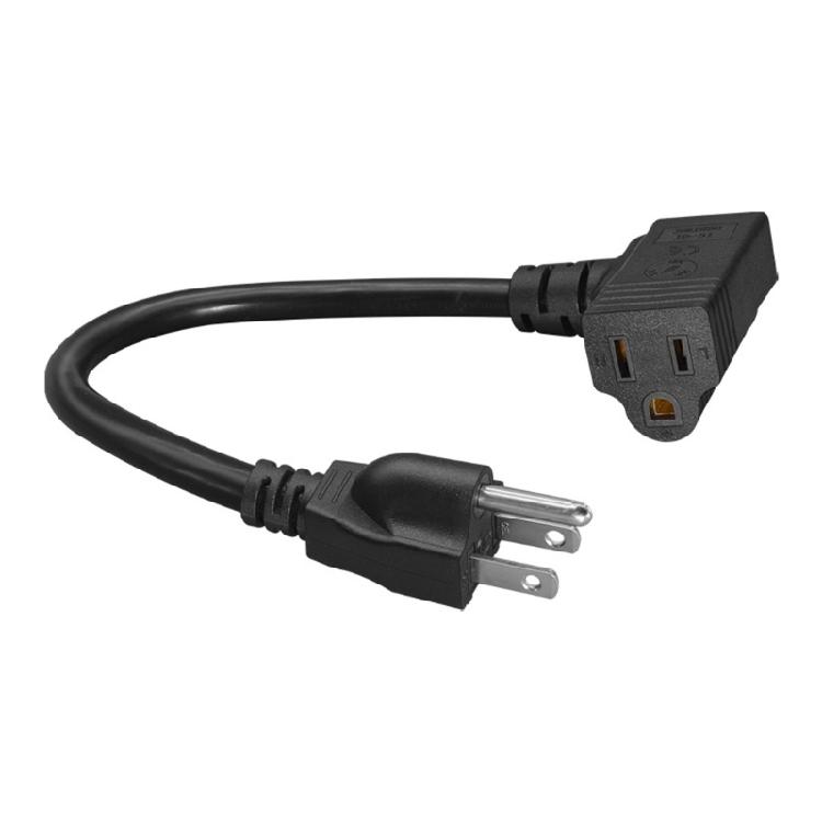 Y Shaped 14AWG Extension Splitter Cord 3 Prong NEMA 5 15P to 5 15R and C5 Power Cable for Electronics and Appliances