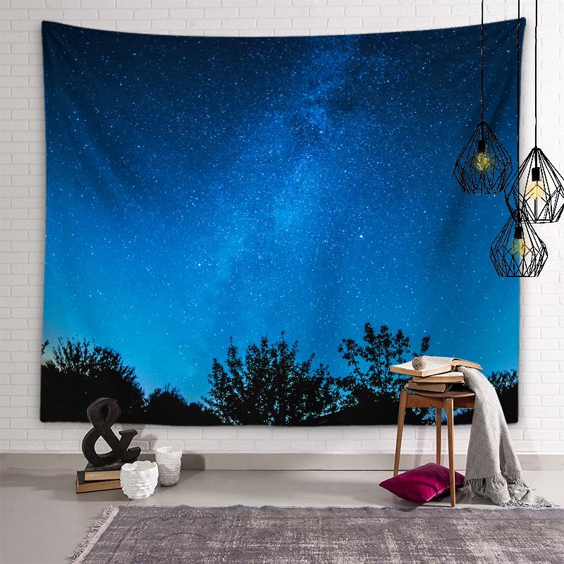 Мечта Звездное небо Гобелен Ночное небо Пейзаж Гобелен Общежитие Эстетическое украшение Гостиная Спальня Украшение дома