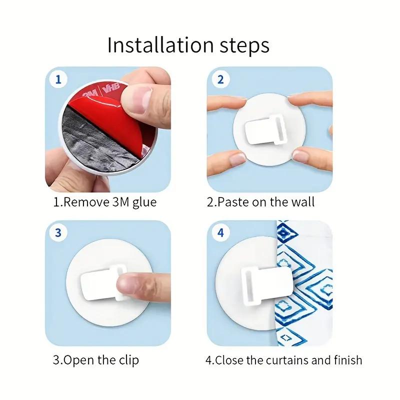 1/2шт зажимы для душевой занавески ветрозащитный самоклеящийся зажим для душевой занавески пряжка для туалетной занавески кольца для штор держатель зажима аксессуары для ванной комнаты