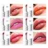 Lipstick, White Threaded Tube, Stylish and Simple, Natural Finish, Delicate Glitter, Silky and Lightweight Texture,6 Colors