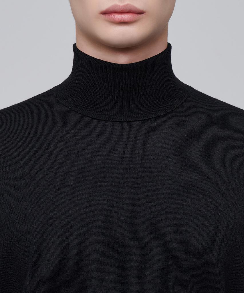 MUSINSA STANDARD Merino Wool Blend High Gauge Turtleneck Knit [Black]