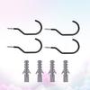 8Pcs Bike Hook Heavy Duty Bike Hanger Bike Storage Hooks for Garage Wall and Ceiling with Bolts Black