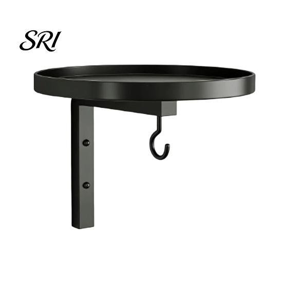 Bird Bath Wall Hanger Mounted Feeder, Heavy Duty Metal Birdbath Bowl with Garden Hook, Feeder Bracket for Outdoor Yard Mount Hook