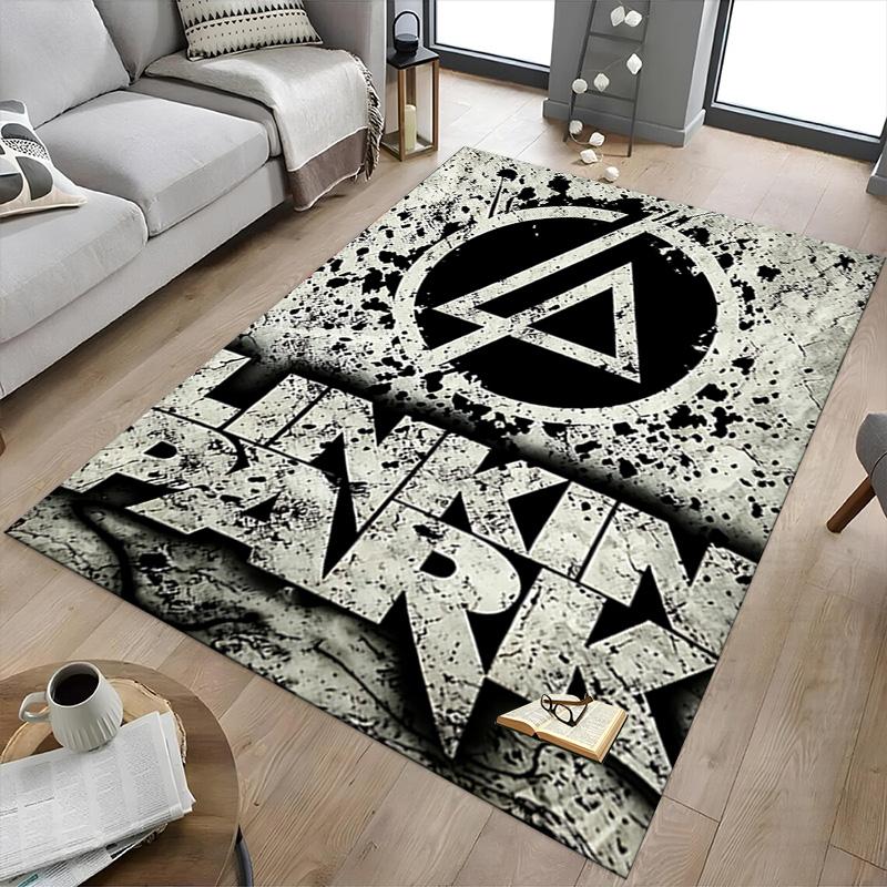 Linkin Park Symbol Carpet For Playroom Bedroom Living Room Sofa Home Decorkids Game Area Rug Nonslip Floor Mat