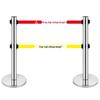Retractable Stainless Steel Barrier with Warning Belt