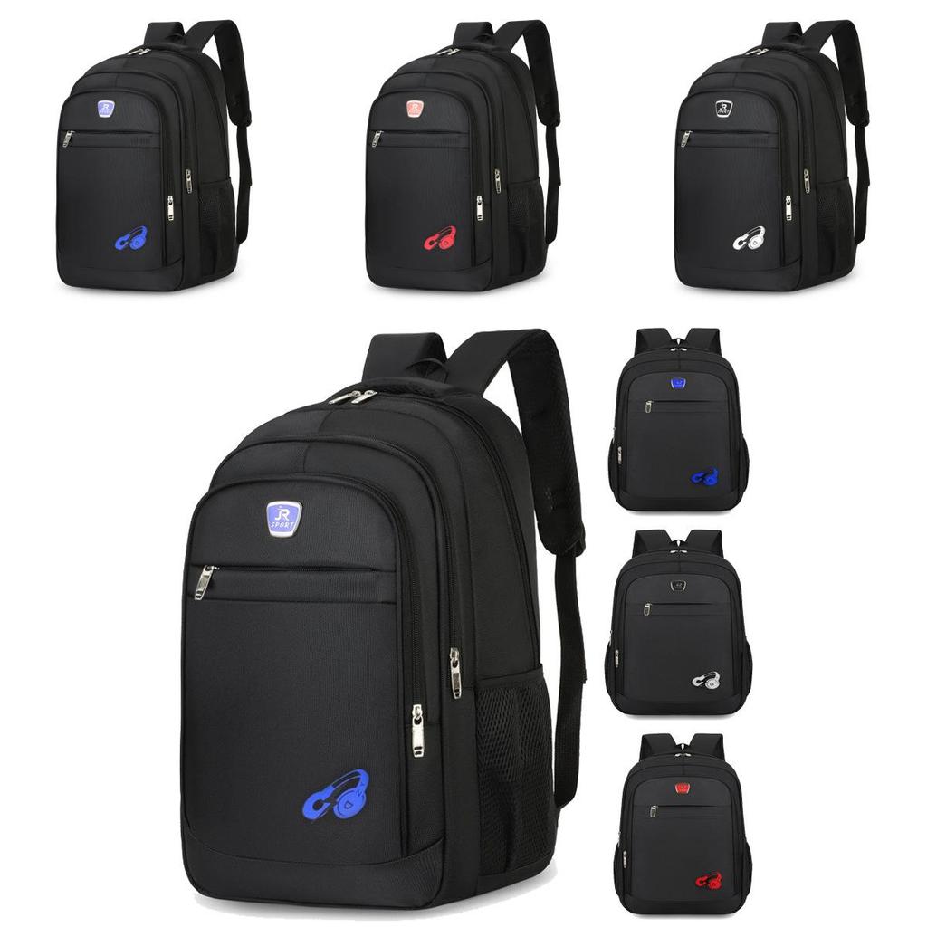 Earphone Pattern Print Oxford Canvas Large Capacity Backpack For Students And Travel With Breathable Design For Men And Women