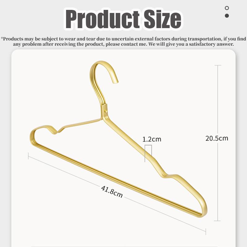 Gold Metal Coat Hangers 10 Pack,Durable Aluminum Alloy Drying Rack for Shirt Dress Pants Towel,Closet Storage Organizer Racks