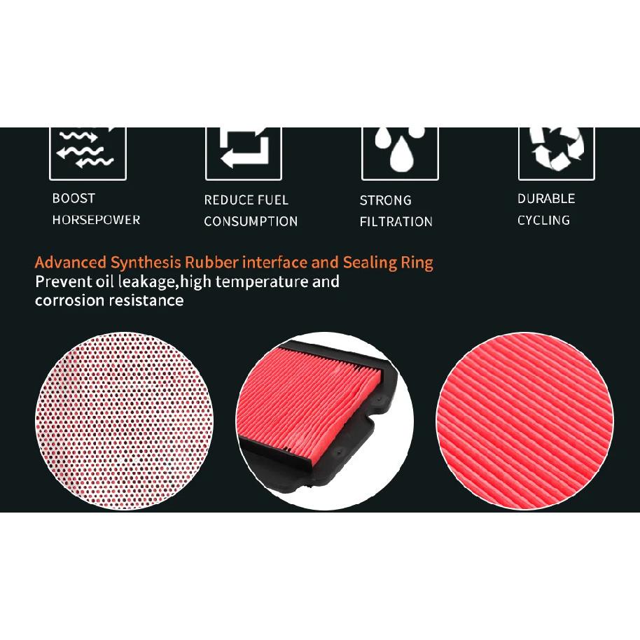 JSBM Motorcycle Air Filter For Honda GL1800 GoldWing GL1800 SC47 F6B F6C HP HPN HPNA HPNM BM Golden Wing 2001 2002 2003 - 2017
