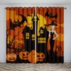 Мультяшный Счастливый Хэллоуин Ужас Тыква Ведьма Детские Оконные Шторы Жалюзи для Гостиной Спальни Кухни Двери Домашний Декор 2 шт.