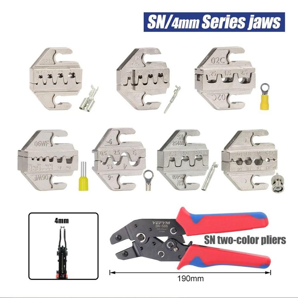 Alloy SN Crimping Pliers Jaw Width 4mm Crimping Terminals Jaw Slot New Terminal Tools