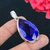 Tanzanite Gemstone Pendant Solid 925 Sterling Silver Pendant Jewelry Gift For Unisex