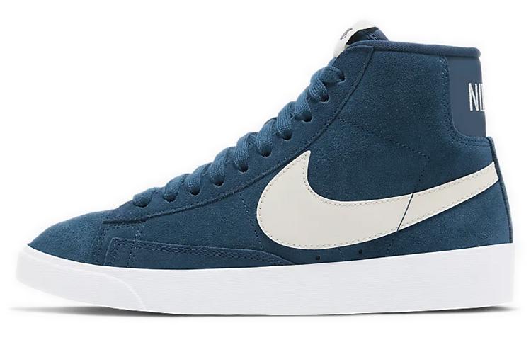 Nike Кроссовки Blazer Mid Vintage замшевые сине-белые женские AV9376-403