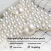 Imitation Pearl ABS Loose Beads for Jewelry and Clothing Accessories - Double and Non-Hole Options Available