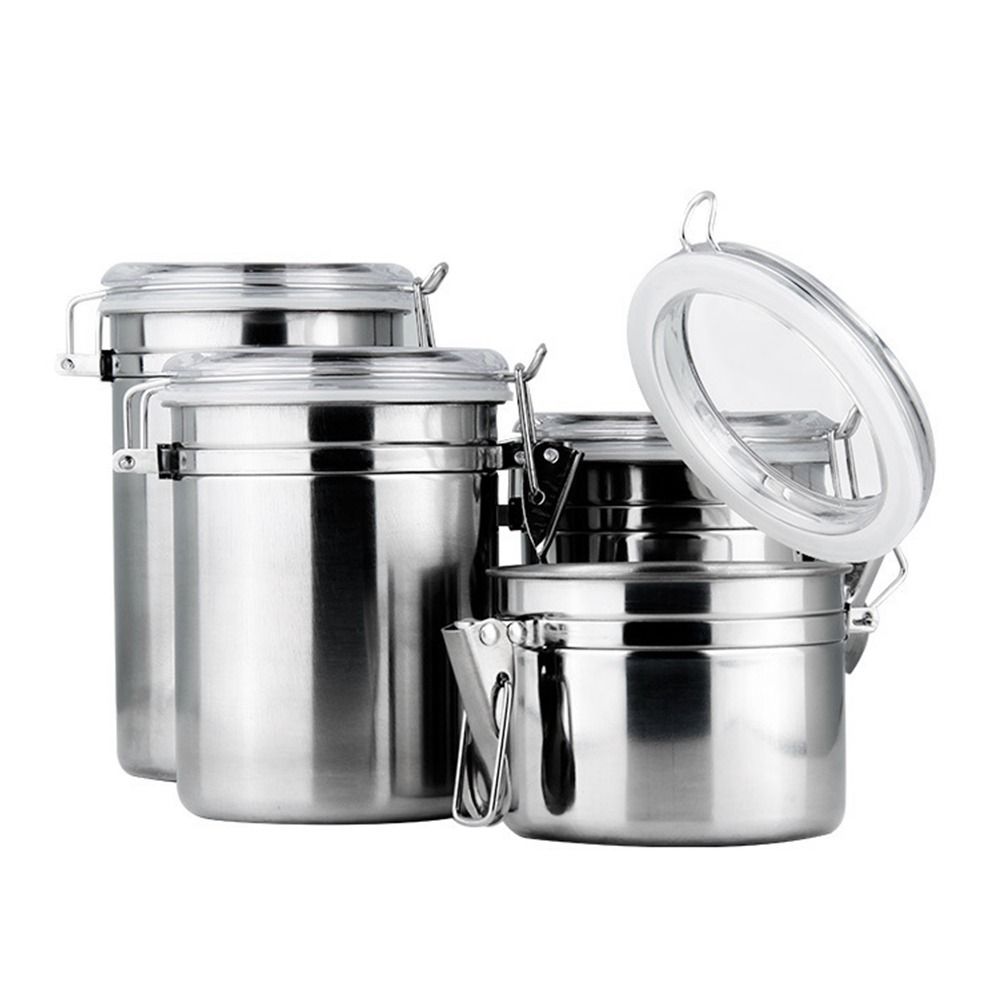 1 шт., держатель для канистры из нержавеющей стали для хранения продуктов, бутылки для кофе, муки, сахара, чая