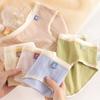 5a Antibacterial Women's Panties Cartoon Cloth Label Panties Mid-waist Hip-hugging Teenage Student Triangle Panty Head