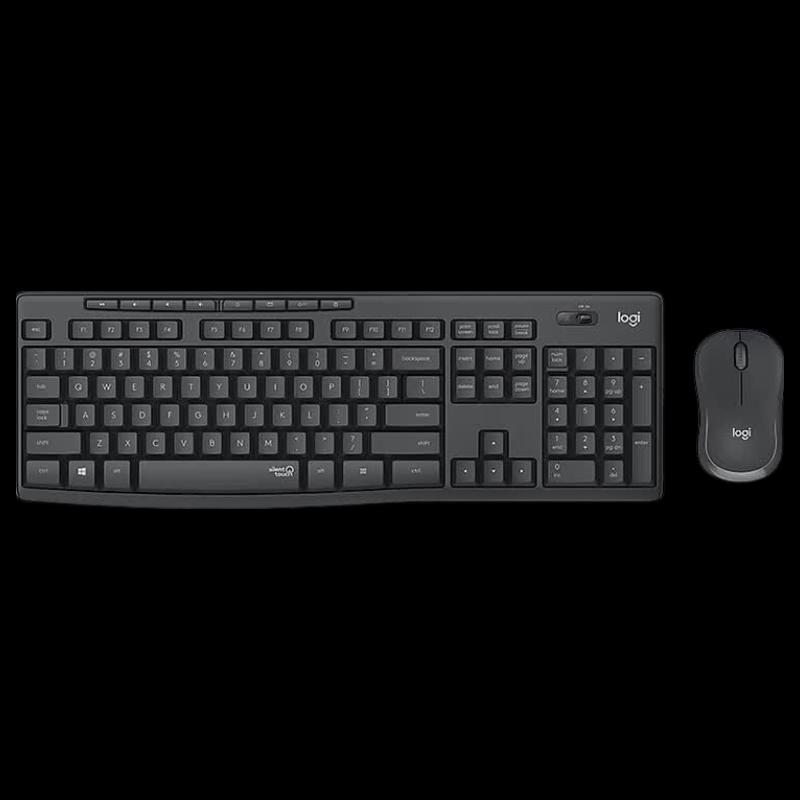 Logitech Бесшумный беспроводной комплект клавиатуры и мыши MK295