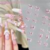 50 шт. Светло-розовые бантики-шармы для ногтей 3D-смола Ленточный бант Декор для маникюра Мини Кавайный галстук-бабочка Принадлежности для маникюра DIY