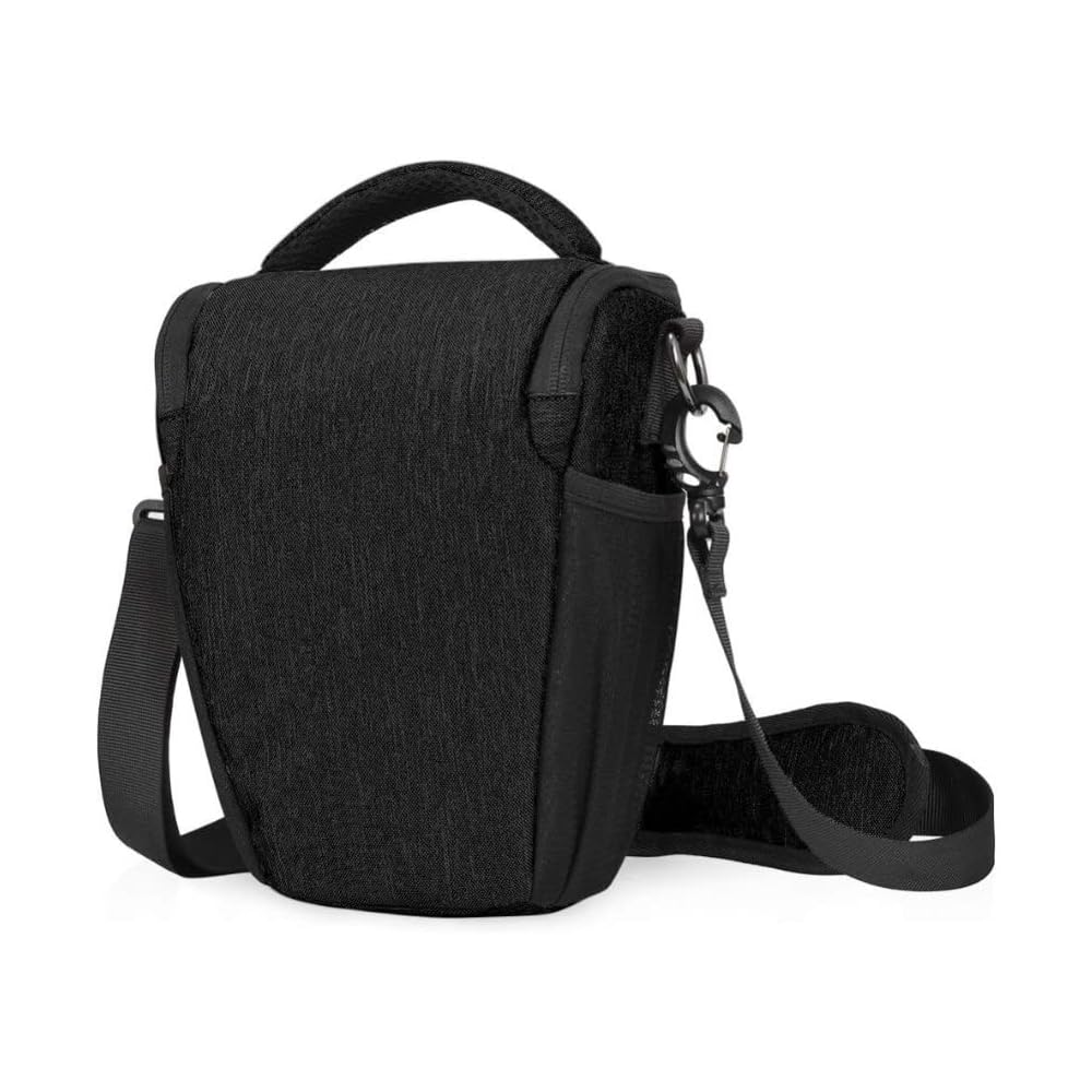 Camera Case Bag, Black, Waterproof, Triangle Design, Shoulder Bag, Waist Bag, Handbag, for Nikon Coolpix P1000, P950, P900 Cameras (BG92)