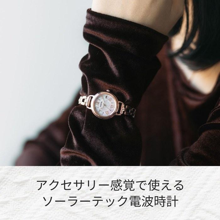 [CITIZEN] Wicca KL0-561-21 Солнечные радиочасы Женские Аналоговые Розовое золото Белый