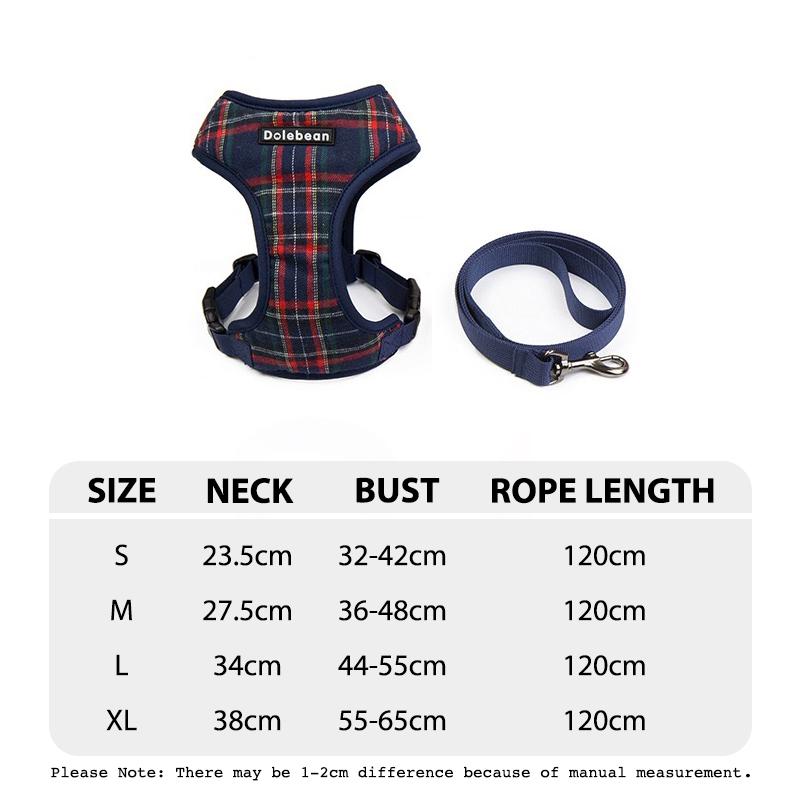 Durable Lattice Pet Harness Leash Set for Dogs 120cm Walking Exercise Vest Strap Traction Anti Lost Small Medium Dog Accessories