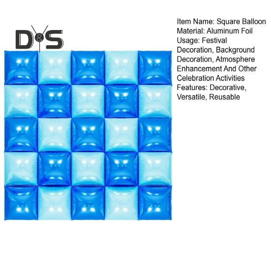 25 шт. квадратных фольгированных металлических шаров, двухсторонние воздушные шары, настенный туннель, свадебный выпускной фон, арка, гирлянда, комплект для вечеринки по случаю дня рождения