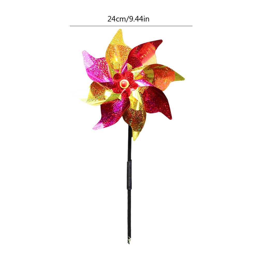 1-10PCS Silver Laser Bird Repellent Silver Windmill 8-Blade Rotating Windmill For Farm Estate Outdoor Windmill Bird Repeller