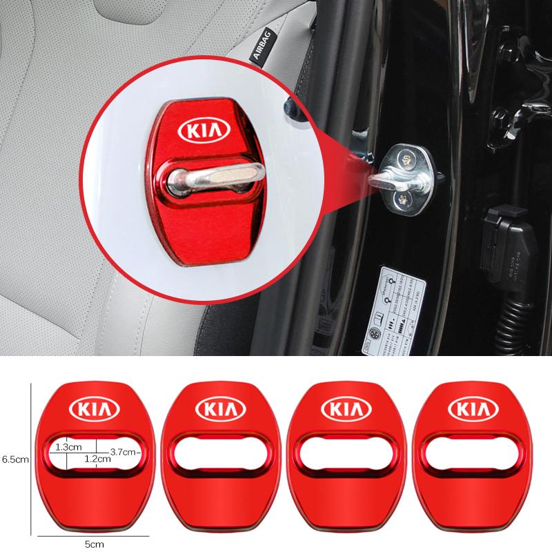AAOB1 Car Door Buckle Protective Cover Titanium Alloy Protection Cap For KIA K5 K9 Sorento Ceed Sportage Carnival Stinger Forte Niro