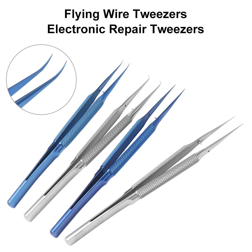Precision Fingerprint Flying Wire Tweezers 140mm Precision Tweezers Motherboard