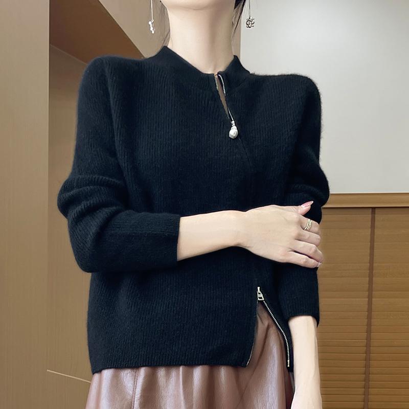 Женский кашемировый кардиган Qinghe кашемир 30% кашемир 70% шерсть осенне-зимний кашемировый кардиган мягкий и теплый