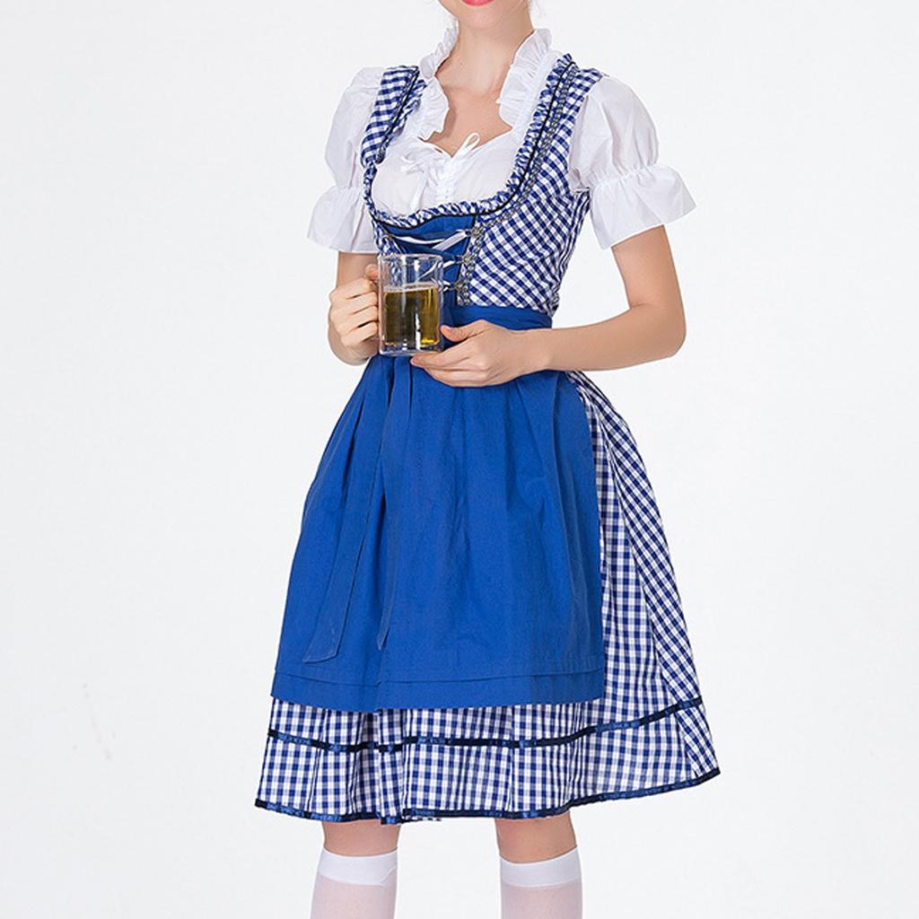 Костюм для пивного фестиваля, Женский костюм для выступления, Платье с квадратным вырезом Платье с квадратным вырезом