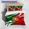 Portugal Football Printed Bedding 3 Piece Set Cozy Breathable Bed Cover Set as Housewarming Holiday Gift