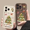 Мультяшный чехол для телефона с рождественской елкой для iPhone Air 16e 17 16 15 Pro Max 14 13 Pro Max 17 12 11 Ударопрочная мягкая силиконовая накладка