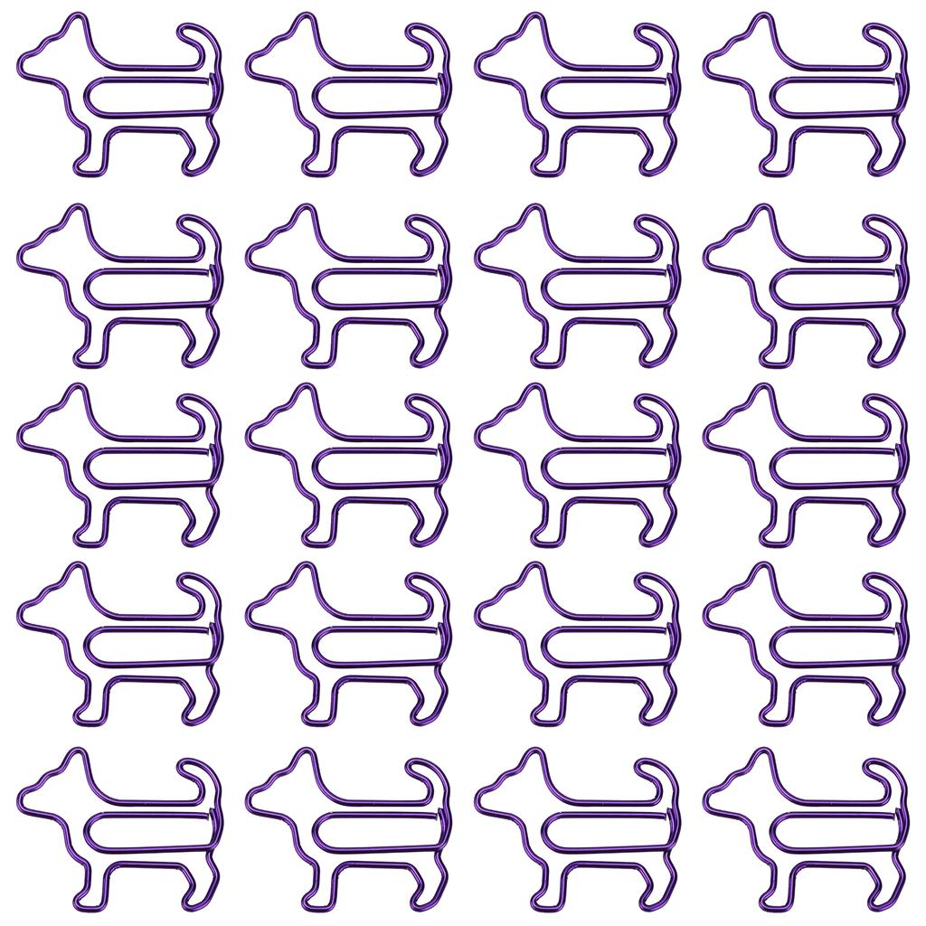 20Pcs Paperclips Bookmarks Metal Cartoon Shaped Office Supplies Clips  Puppy