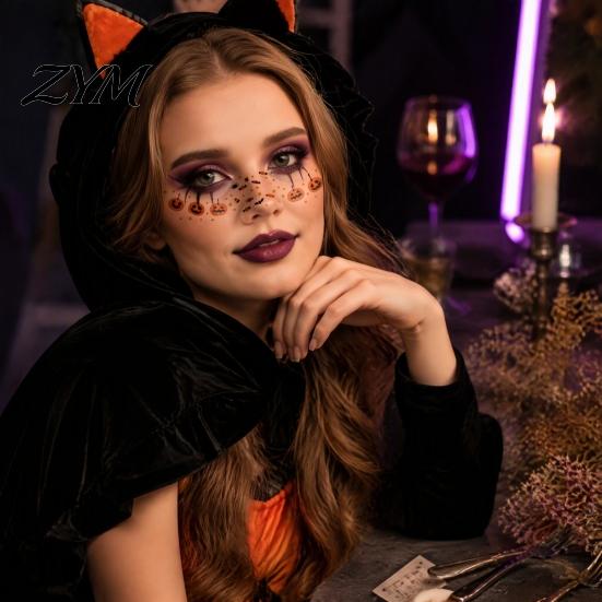 Quick Makeup Solution for Theme Parties Halloween Tattoo Stickers, Temporary Face Decals Party Makeup, Creative Holiday Performances Waterproof