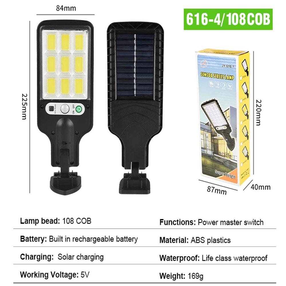 Солнечный уличный светодиодный настенный светильник для двора, 3 режима освещения, дистанционное управление, индукция человеческого тела, садовая терраса, гаражные ворота, уличный фонарь