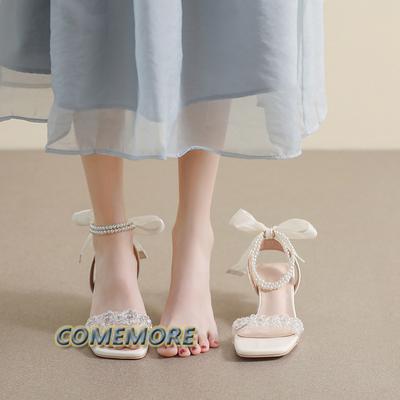 Модные туфли на блочном каблуке для женщин, туфли-лодочки, обувь для активного отдыха 2024 года, сандалии для женщин, универсальные, в римском стиле, милые, массивные, летние, для отдыха на свежем воздухе