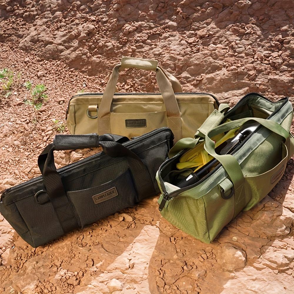 Сумка для хранения инструментов из холста Оксфорд, портативный водонепроницаемый органайзер из ткани Оксфорд, металлический набор инструментов для походов на открытом воздухе, кемпинга