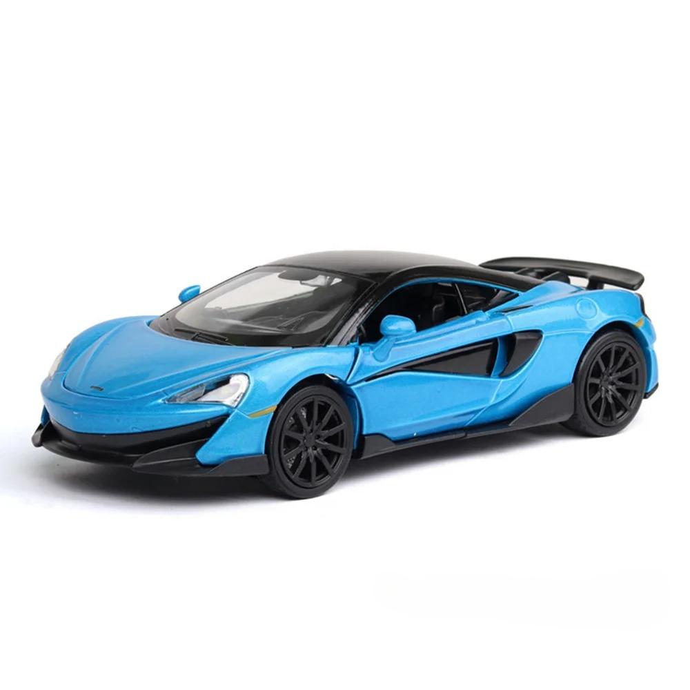 1:32 600LT 765LT Модель Литая из Сплава Машинки Игрушки Украшение Открывающиеся Двери Звук Свет Оттянуть Назад Миниатюрный Транспорт для Детей Идеальный Подарок