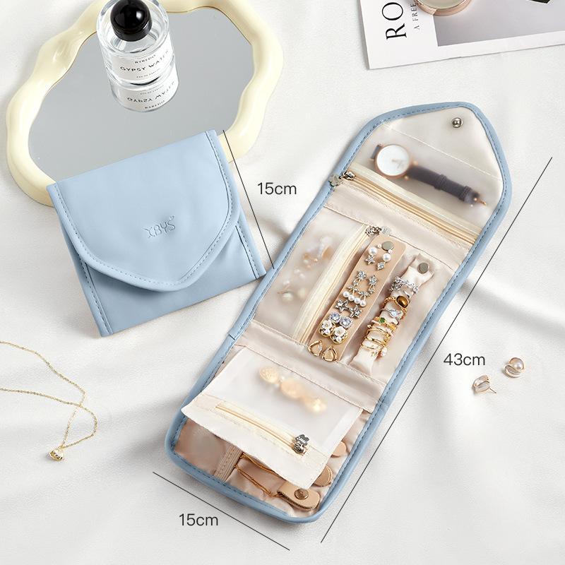 Популярный Складной Рулон для Ювелирных Изделий Дорожный Органайзер Портативный для Путешествий Серьги Кольца Бриллиантовые Ожерелья Броши Сумка для Хранения