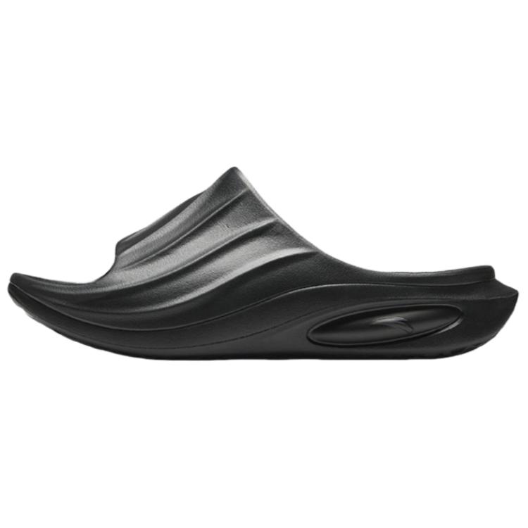 Anta Comfortable Versatile Trendy Non-Slip Massage Slide Sandals Men Footwear Basic-Black 112521801Q-4