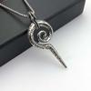 Ожерелье из нержавеющей стали, винтажная подвеска в виде скипетра змеи, мужское ожерелье из титановой стали, свитер с тотемом