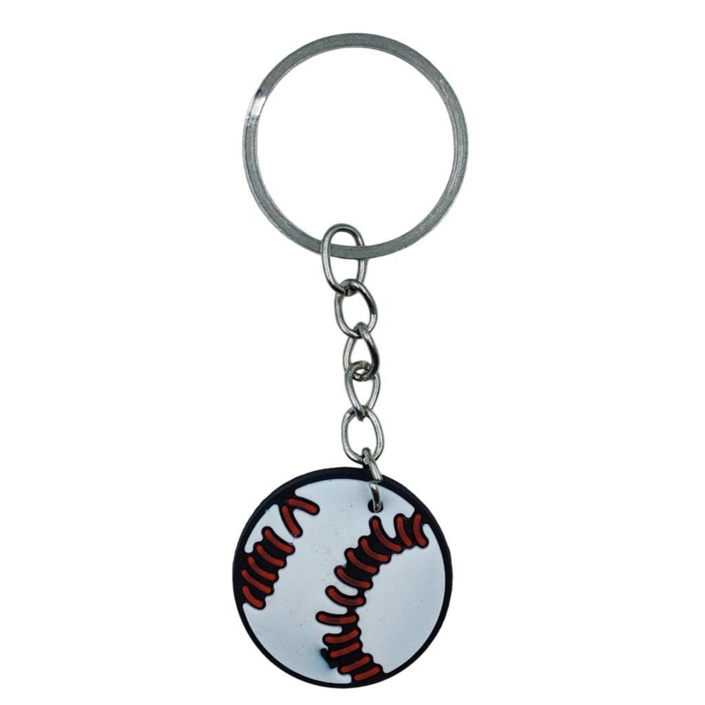 Creative Sports Keychain: Soft PVC Rubber Keyring for Football, Basketball, Volleyball, Rugby Bag Pendant