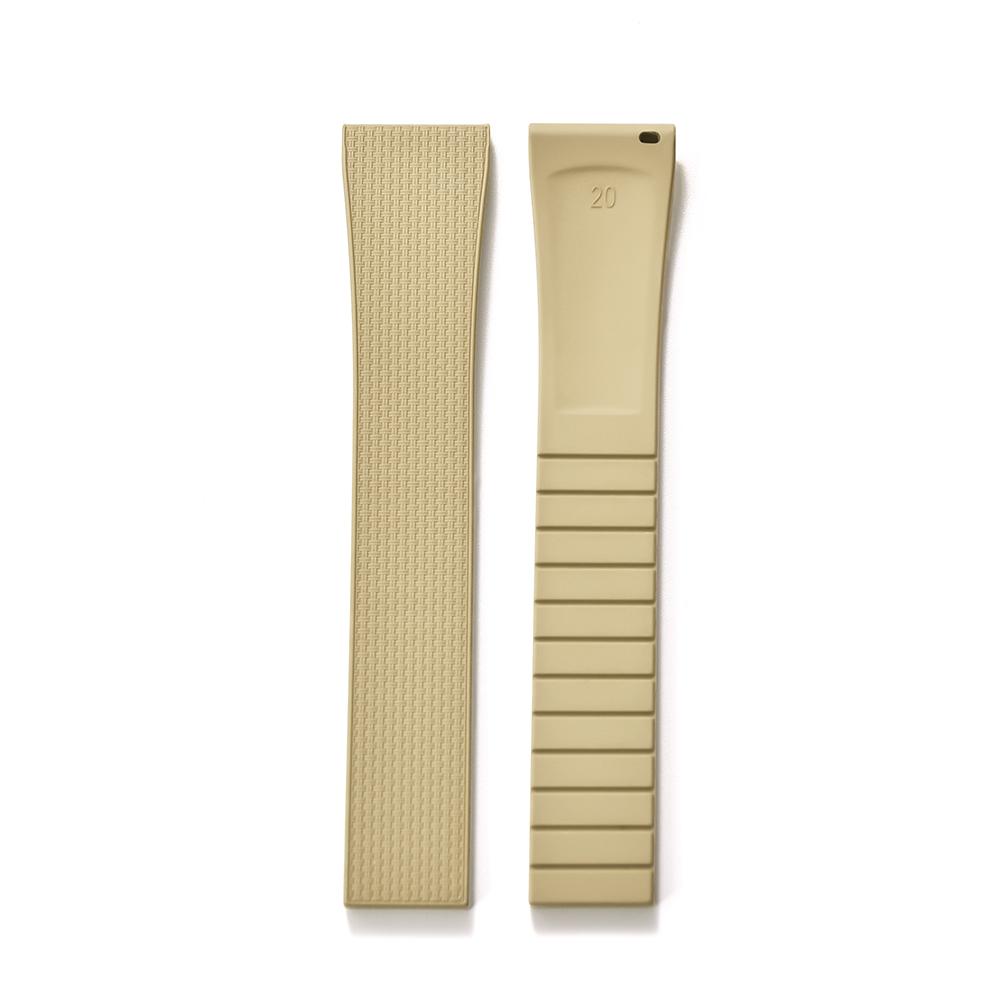 20 мм каучуковые ремешки Delugs CTS Fkm для часов с застежкой-бабочкой 4 цветов Уникальная текстура Быстросъемный ремешок для часов для брендовых часов