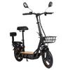 Электросамокат KuKirin C1 Pro 500 Вт, аккумулятор 48 В, 26 Ач, 14-дюймовый электросамокат с задним сиденьем и передней корзиной для хранения вещей, педали из цельного дерева